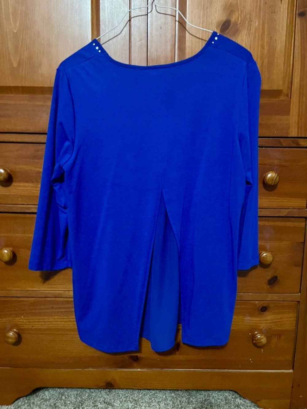 Alfred Dunner Royal Blue Embellished Knit Tunic - Picture 3 of 5